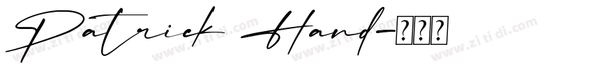 Patrick Hand字体转换